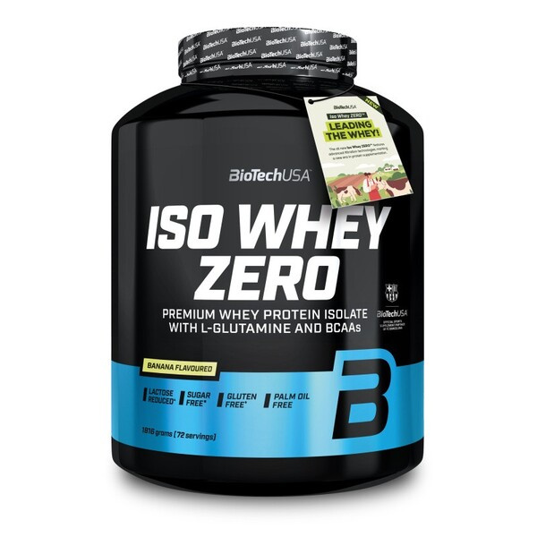 BioTechUSA Iso Whey Zero Whey Protein Isolate Banana For Muscle Support 1816g
