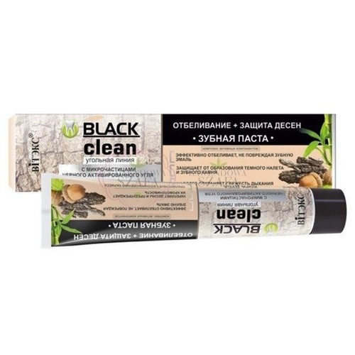 Black Clean Toothpaste with oak bark Whitening and protection 85G - 4473