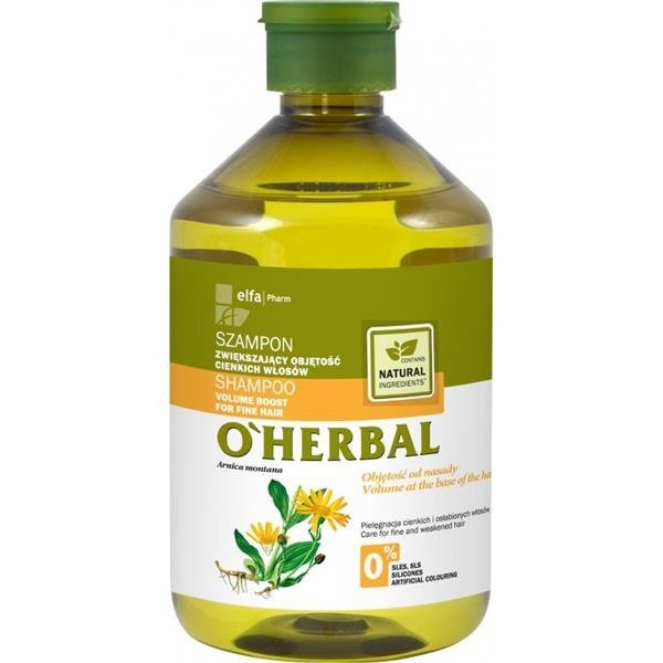 O'HERBAL Szampon zwiększający objętość cienkich włosów z ekstraktem z arniki 500ml