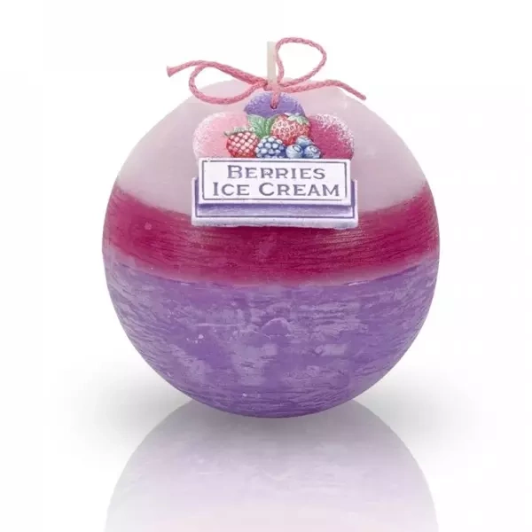 Berries Ice Cream Ball Candle