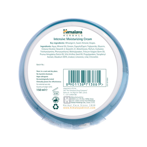 Himalaya Intensively Moisturizing Face and Body Cream with Vitamin E for All Skin Types 150ml