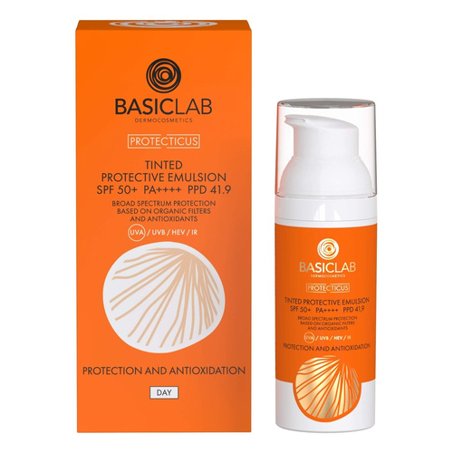 BasicLab Protecticus Koloryzująca Emulsja SPF 50 50ml