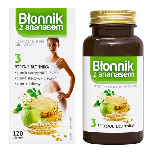 Colfarm Błonnik z Ananasem dla Prawidłowej Diety 120 Tabletek