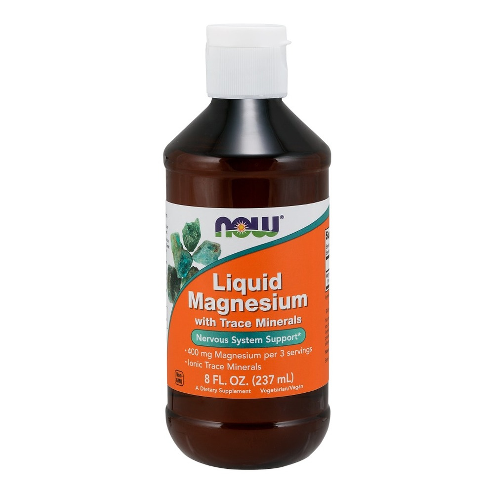 NOW Foods Magnesium Liquid Płynny Magnez dla Mięśni i Układu Nerwowego 237ml