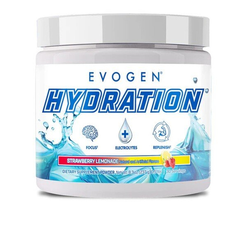 Evogen Hydration Truskawkowa Lemoniada Proszek Nawadniający z Elektrolitami Dla Nawodnienia i Skupienia 237g