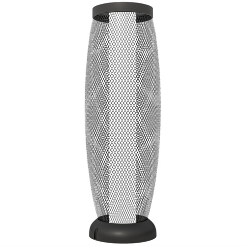 Outsunny Garden Solar Lamp, 71.5 cm Tall Metal Floor Lamp, Auto On/Off LED Solar Garden Light with Metal Wire Shade, IP44 for Outdoor, Porch, Pathway, Terrace, Black