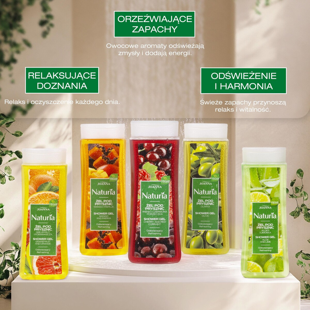 Joanna Naturia Grapefruit and Orange Shower Gel for All Skin Types 300ml