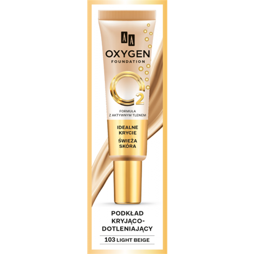 AA Oxygen Foundation Podkład Kryjąco Dotleniający nr 103 Light Beige 30ml