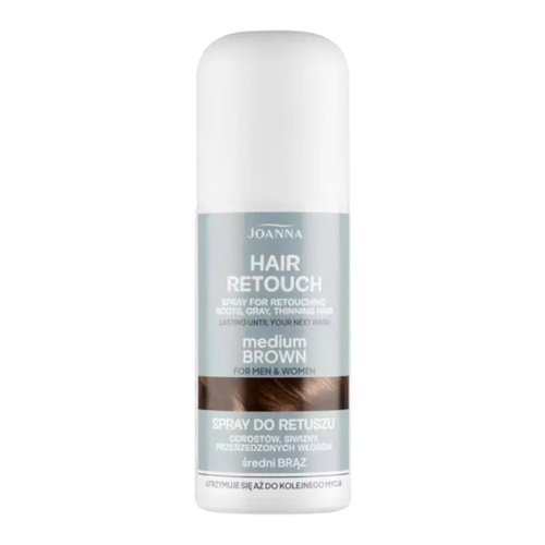 Joanna Hair Retouch Spray for Retouching Roots Grey Thinning Hair Medium Brown 75ml