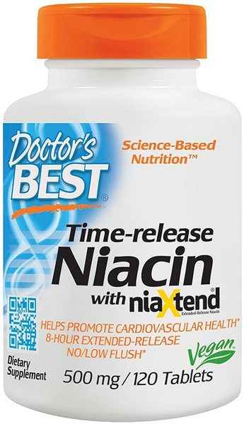 Time-release Niacin with niaXtend, 500mg - 120 tablets