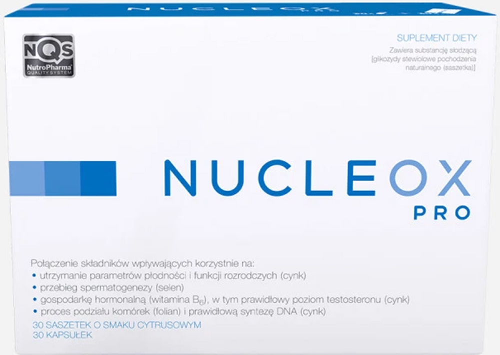 Nucleox Pro Kit for Proper Fertility Parameters and Reproductive Function 30 Sachets + 30 Capsules