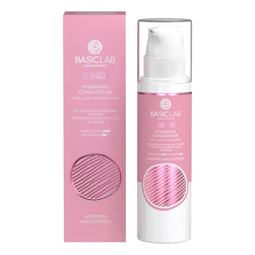 BasicLab Capillus Moisturizing Lightweight Hair Conditioner Volume and Shine 250ml