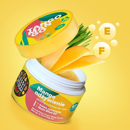 Tutti Frutti Odżywczy Peeling Cukrowy do Ciała Mango i Trawa Cytrynowa + Nutri Shot EF 300g
