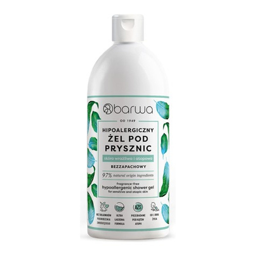 Barwa Hipoalergiczny Żel Pod Prysznic Bezzapachowy Skóra Wrażliwa 400ml