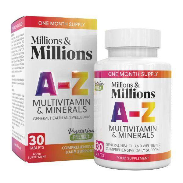 Millions & Millions A-Z Multivitamins & Minerals Comprehensive 30 Tablets