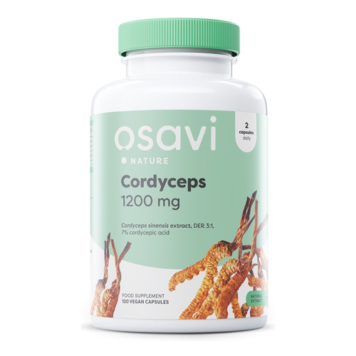 Osavi Cordyceps 1200mg na Energię i Odporność 120 Kapsułek Wegańskich
