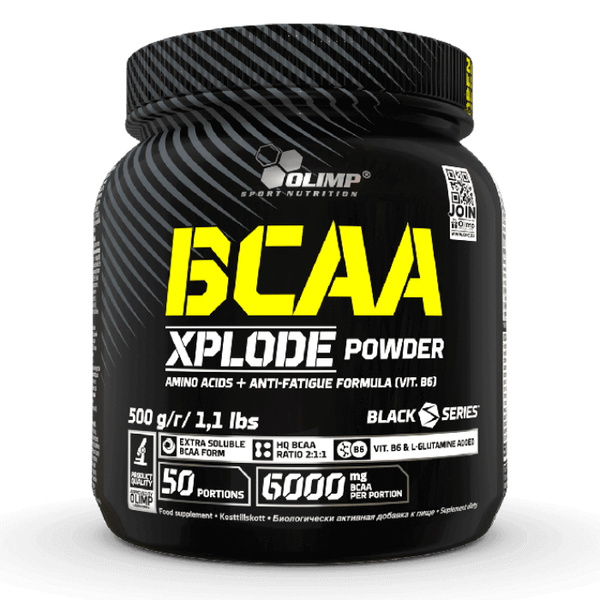 Olimp Nutrition BCAA Xplode Powder with L-Glutamine and Vitamin B6 for Muscle Recovery Ice Tea Peach 500g