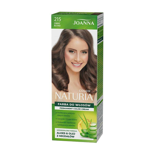 Joanna Naturia Trwały Kolor Włosów Farba Pielęgnacja Połysk Nr 215 Zimny Blond 100ml