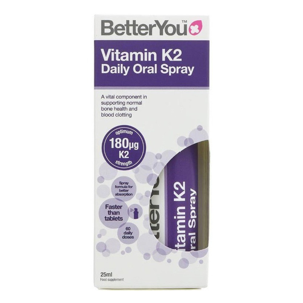 BetterYou Vitamin K2 Oral Spray For Bone Health and Normal Blood Clotting 25ml