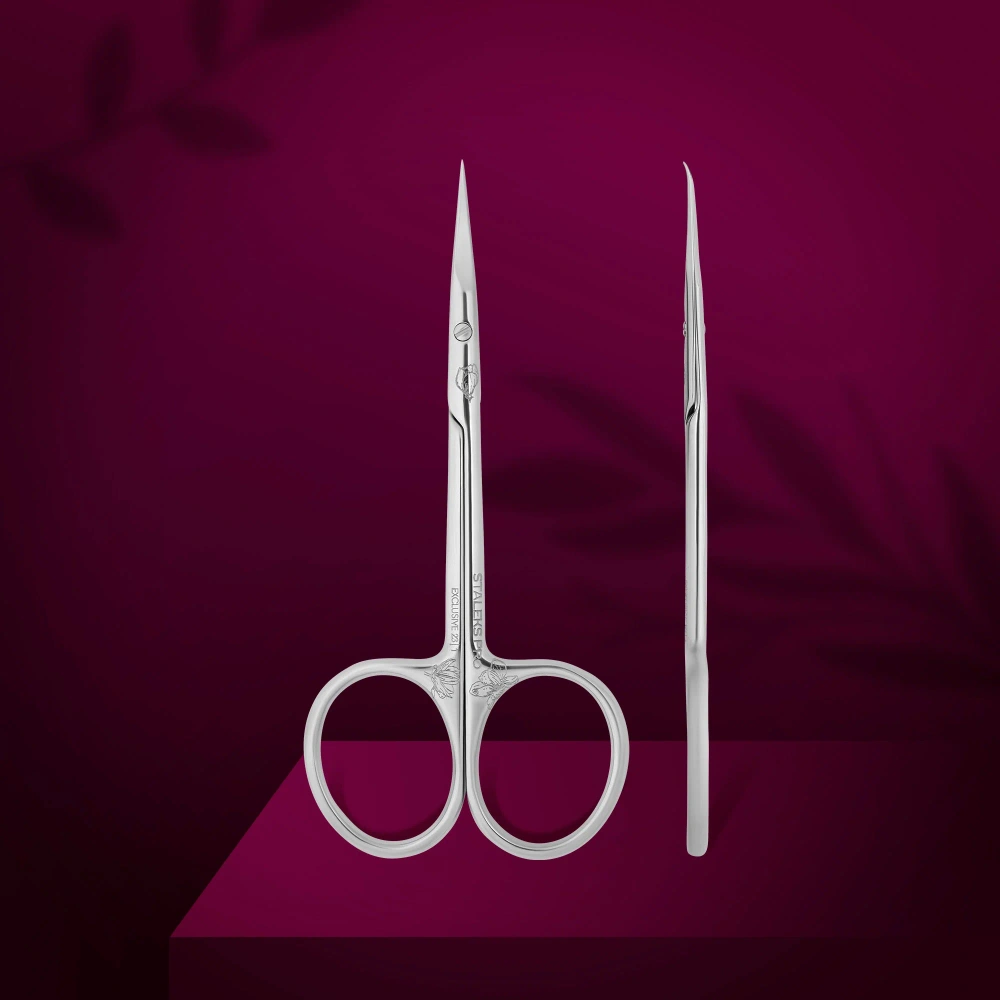 Staleks Pro Exclusive 23 Type 1 Magnolia Cuticle Scissors With Hook SX-23/1m