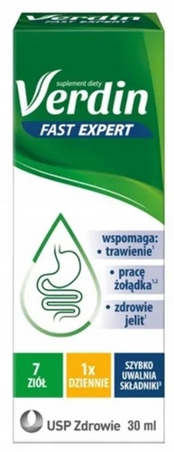 Verdin Fast Expert Krople Wspierające Trawienie i Komfort Żołądka 30ml