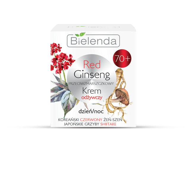 Bielenda Red Ginseng Przeciwzmarszczkowy Krem Odżywczy 70+ Dzień Noc 50ml