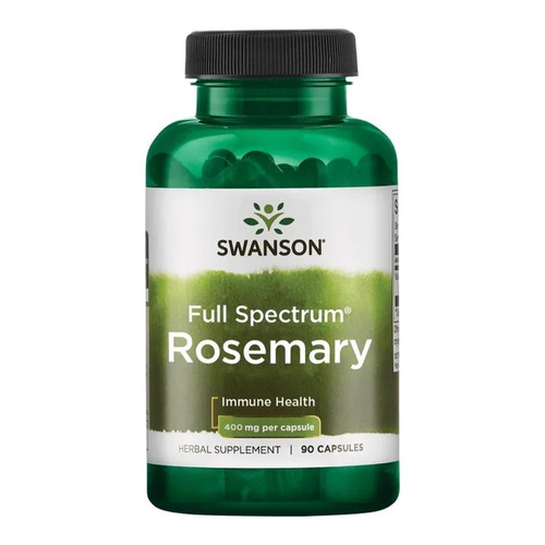 Swanson Rosemary 400mg Rozmaryn Lekarski 90 Kapsułek