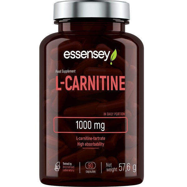 Essensey L-Carnitine 1000mg For Fat Metabolism Support 90 Capsules