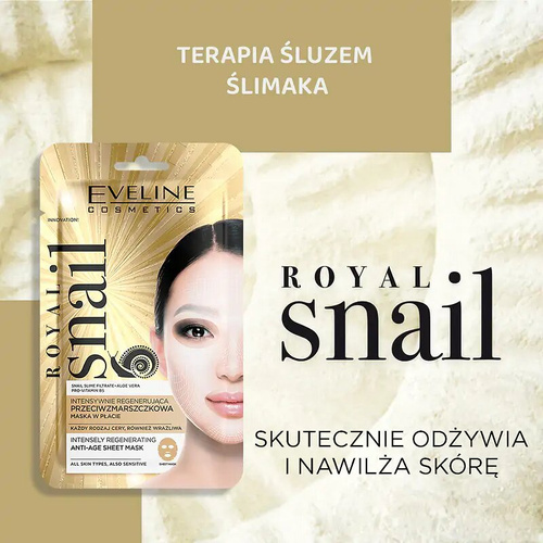 Eveline Royal Snail Intensywnie Regenerująca Maska Płachtowa 1 Sztuka