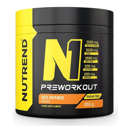 Nutrend N1 Pre-Workout Stimulating Pre-Workout Red Orange Flavour 255g