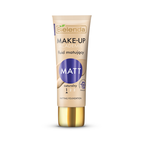Bielenda Make-Up Academie Matt Mattifying Fluid No. 1 Natural for Combination and Oily Skin 30g