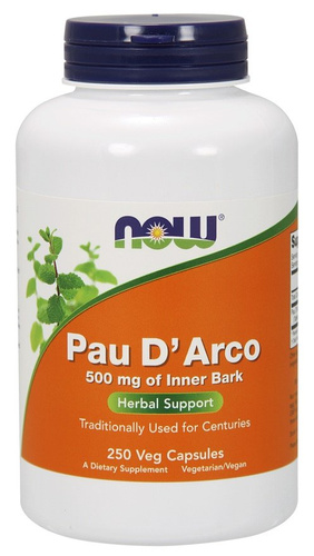 Now Foods Pau D'Arco 500mg 250 Kapsułek