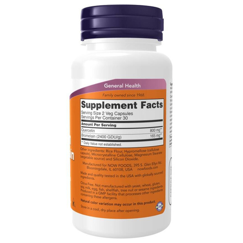 Now Foods Quercetin with Bromelain Supports Immune System 240 Capsules
