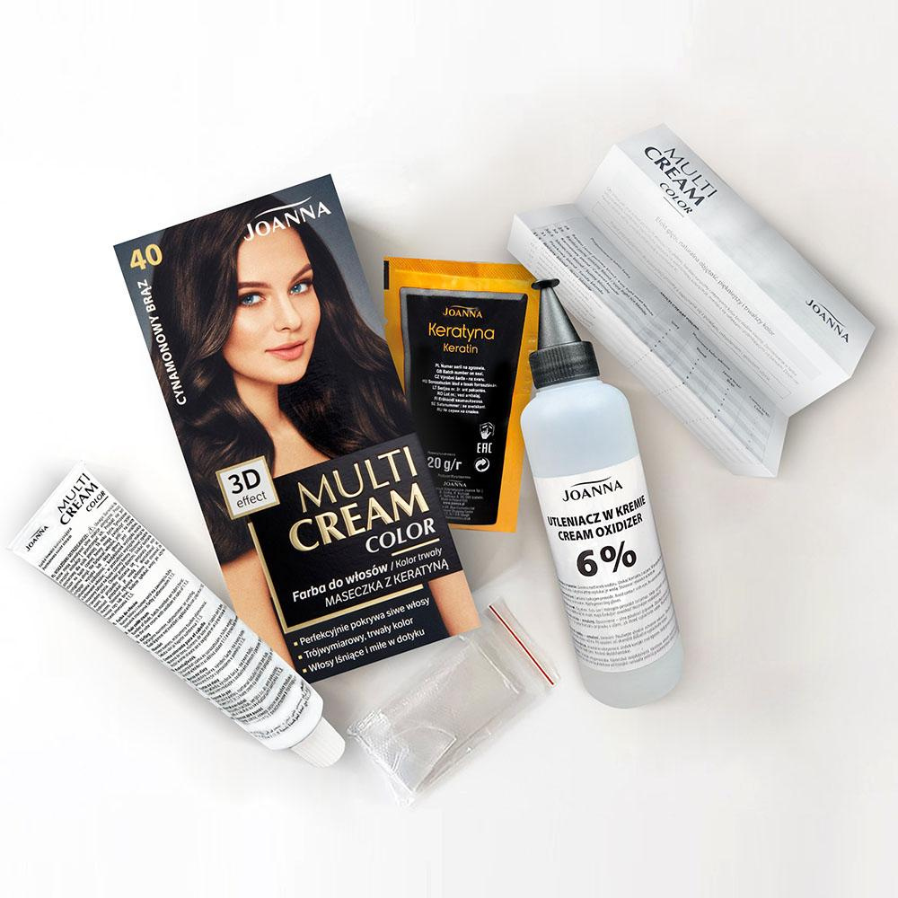 Joanna Multi Cream Color 3D Effect Farba Nr 40 Cynamonowy Brąz 1 Sztuka