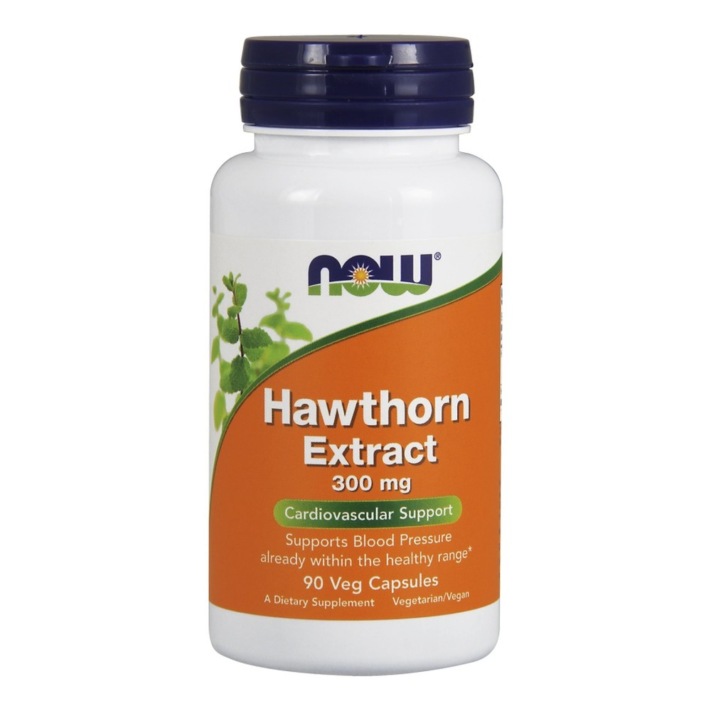 NOW Foods Hawthorn Extract 300mg For Cardiovascular Support 90 Vcaps