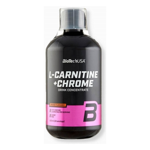 BioTechUSA L-Carnitine + Chrome Suplement z L-karnityną i chromem, Pomarańcza 500ml