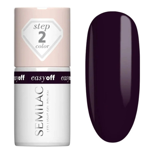 Semilac Easy Off Hybrid Gel Polish 021 Berry On Top Plum Red Shade 7ml