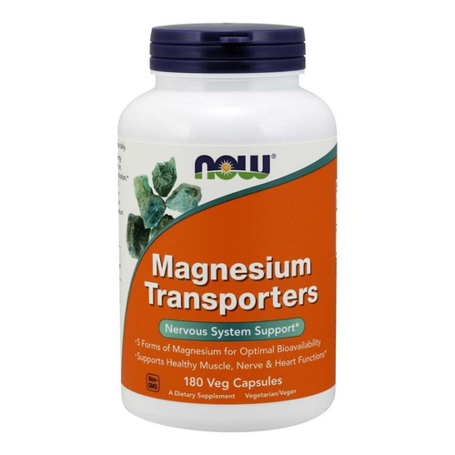 NOW Foods Magnesium Transporters 5 Forms of Magnesium for Maximum Bioavailability 180 Capsules