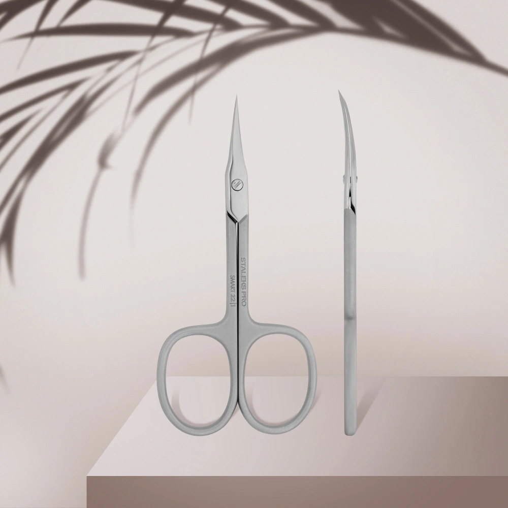 Staleks Smart 22 Type 1 Professional Cuticle Scissors, Manicure Precision Tool 92mm