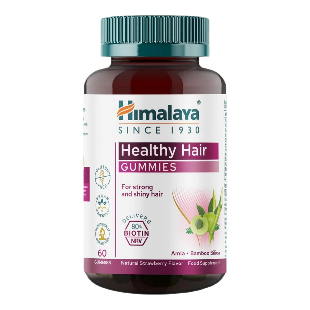 Himalaya Healthy Hair Gummies Naturalna Truskawka 60 Gummies