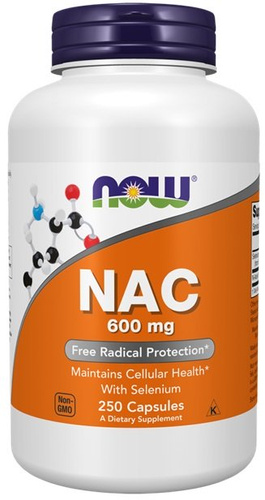 Now Foods NAC with Selenium 600mg Wsparcie Układu Odpornośćiowego 250 Kapsułek