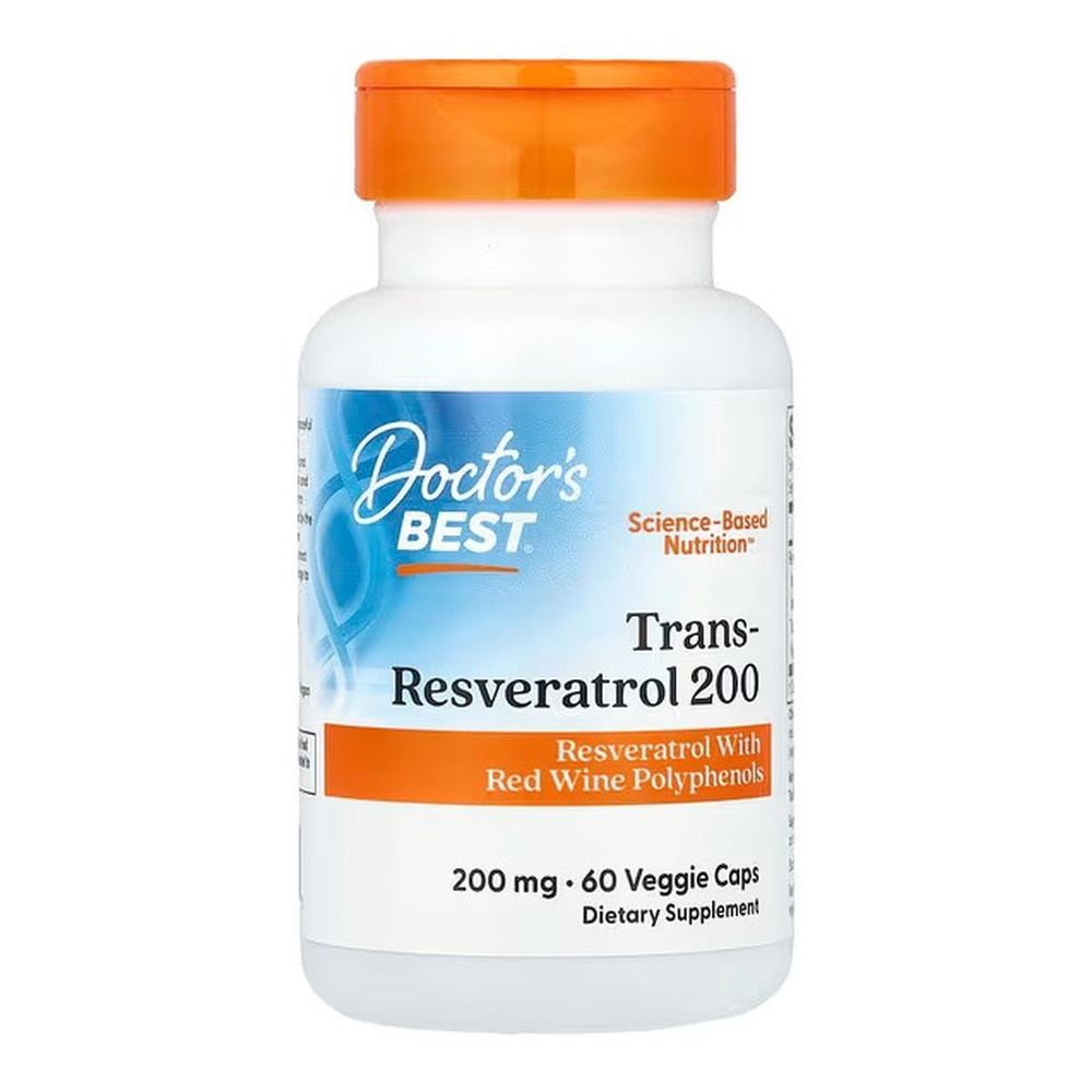 Doctor's Best Trans-Resveratrol, 200mg Capsules 60 vcaps