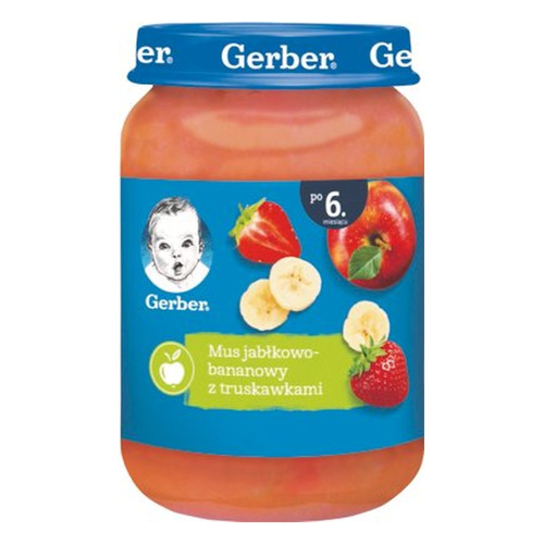 Gerber Apple and Banana Purée with Strawberries 190g