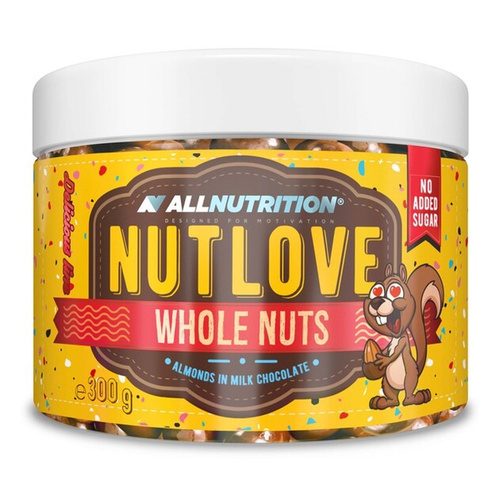Allnutrition NutLove Whole Nuts Almonds in Milk Chocolate with no Added Sugar 300g