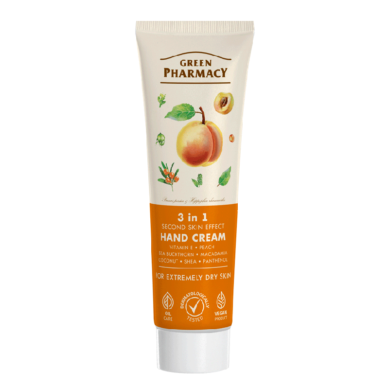 Green Pharmacy Hand Cream Peach 3in1 100ml