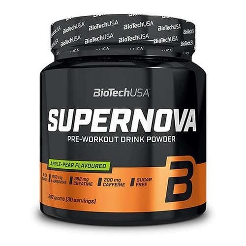 BioTechUSA Supernova Przedtreningówka w proszku, Jabłko-Gruszka 282g