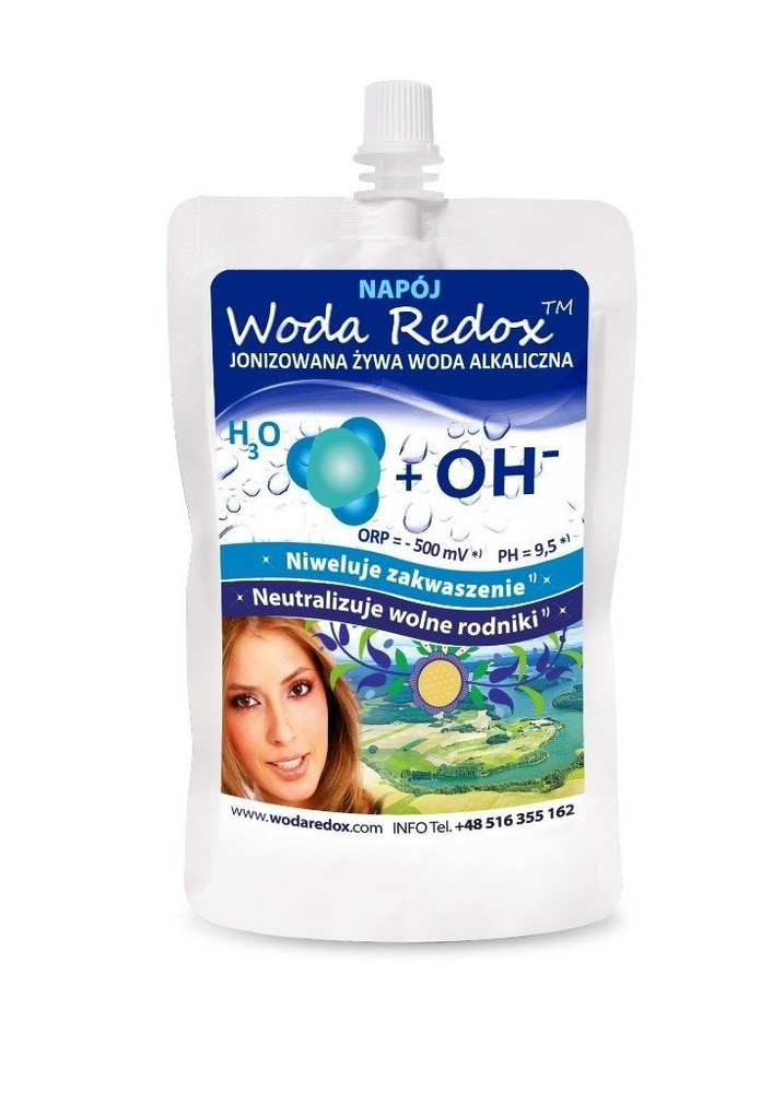 Redox Woda Jonizowana Żywa Woda Alkaliczna ph 9,5 240ml