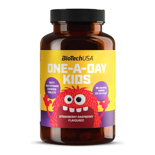 BioTechUSA One-A-Day Kids Multivitamin & Mineral Chewable Tablets Strawberry Raspberry 90 Chewable Tablets