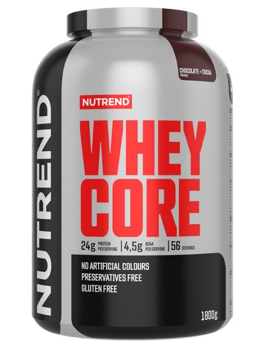 Nutrend Whey Core Chocolate and Cocoa Whey Protein for Muscle Growth and Maintenance 1800g