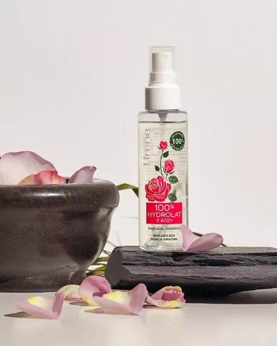 Lirene 100% Rose Hydrolate Rejuvenating Flower Essence for Dry and Sensitive Skin 100ml